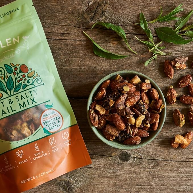 Lark Ellen Farm Sweet and Salty Nut and Seed Trail Mix, Gluten Free Trail Mix Bags, Grain Free