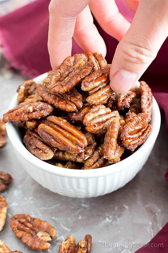 Whole, Shelled & Dry Roasted Georgia Pecans Unsalted (1 Lb.) - Vegan & Keto Friendly - Oven Roasted