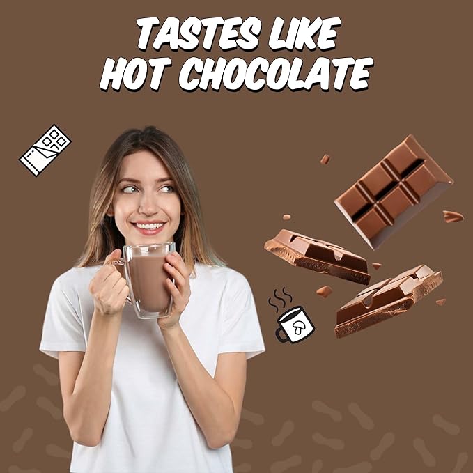 Renude Reishi Cacao - Mushroom Hot Chocolate, Coffee Alternative, Mushroom Drink, Cacao Powder, Hot