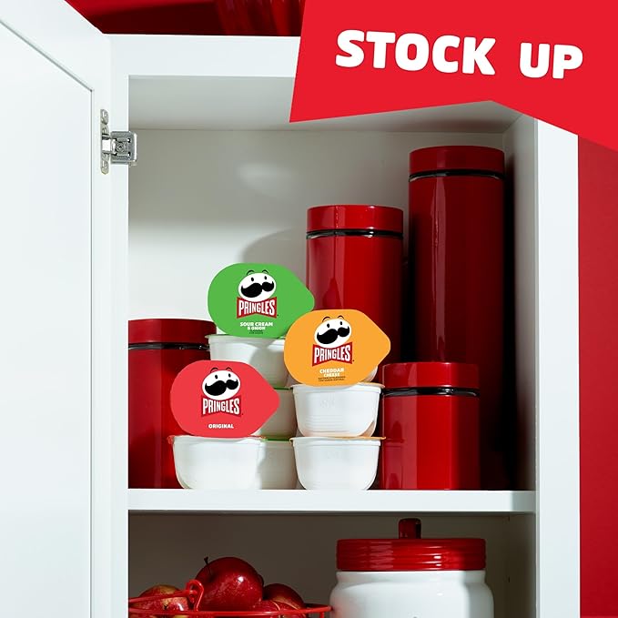 Pringles Potato Crisps Chips, On-the-Go Snacks, Snack Stacks, Variety Pack, 19.3oz Box (27 Cups)