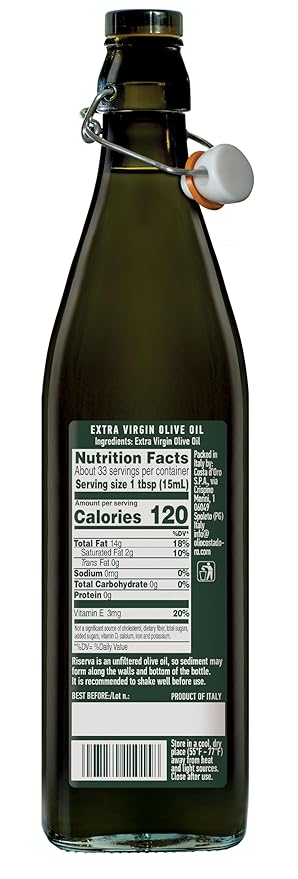 Costa D'Oro 100% Italiana Riserva Range Extra Virgin Olive Oil, Made With 100% Italian Olives, Full