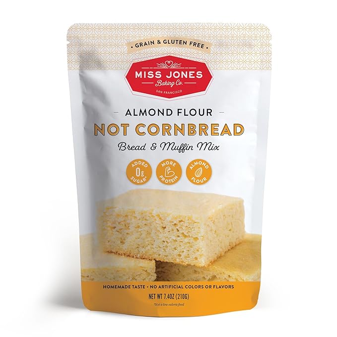 Miss Jones Baking Not Cornbread Muffin Mix - Almond Flour, Gluten Free, Low Carb, No Sugar Added