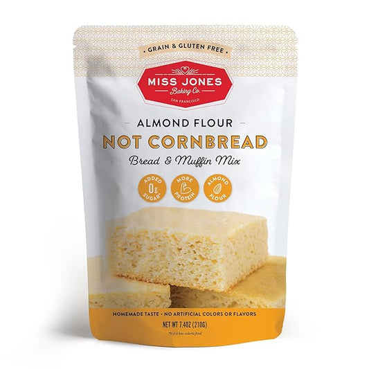 Miss Jones Baking Not Cornbread Muffin Mix - Almond Flour, Gluten Free, Low Carb, No Sugar Added
