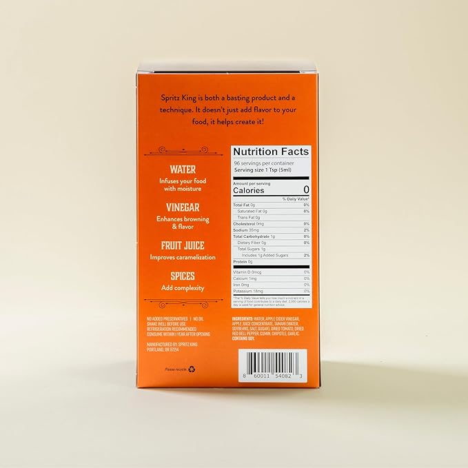 Spritz King Culinary Basting Spray: For Grilling, Smoking, Air Frying - Delicious Dark Bark