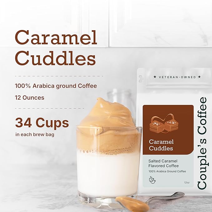 Couple?™s Coffee Ground Coffee | Gives Back to Military Families | Caramel Cuddles | Caramel
