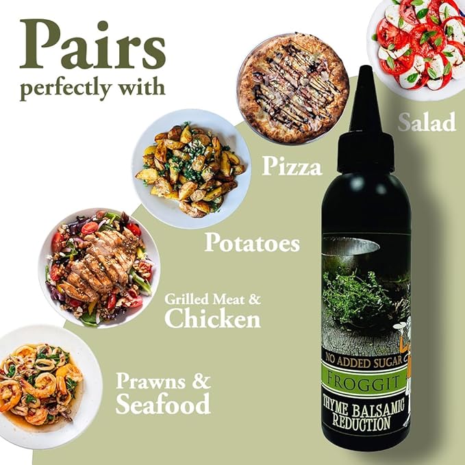 Castillo de Pinar (No Sugar Added) Thyme Balsamic Vinegar Reduction 150ml by Froggit Non GMO