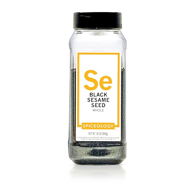 Spiceology ??Black Sesame Seeds ??Bold, Nutty & Earthy Flavor ??Perfect for Asian Cuisine, Baking