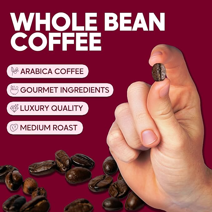 Sarasota Coffee Whole Bean Jamaican Me Crazy | Medium Roast Gourmet Flavored Coffee Beans | Low