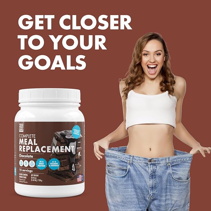 Yes You Can! Meal Replacement Shake - 20G Protein, 5G Fiber, 21 Vitamins & Minerals, 0G Added Sugar