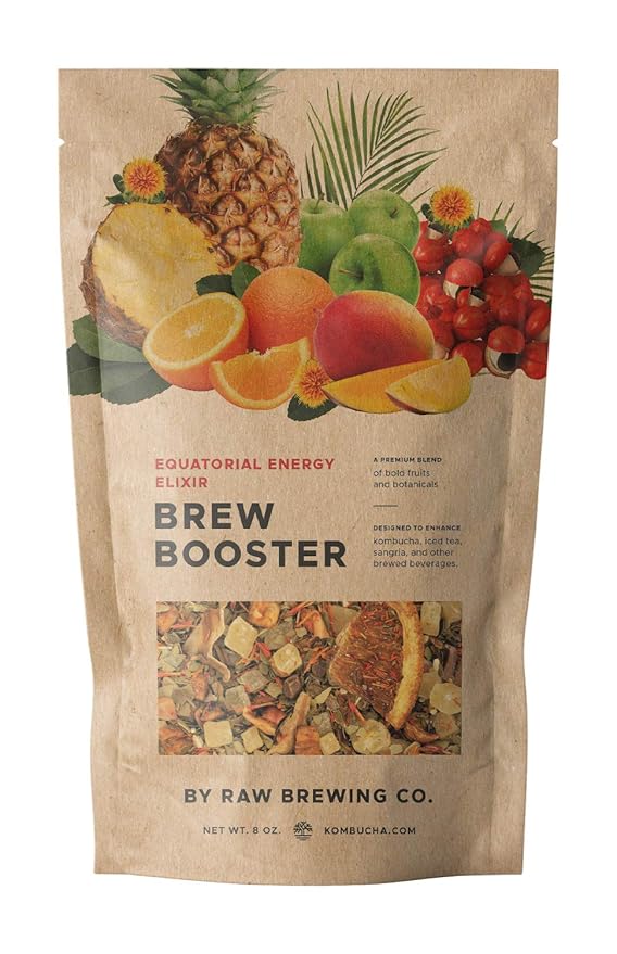 Kombucha.com Equatorial Energy Elixir Brew Booster ??Premium Botanical Kombucha Flavoring Blend for
