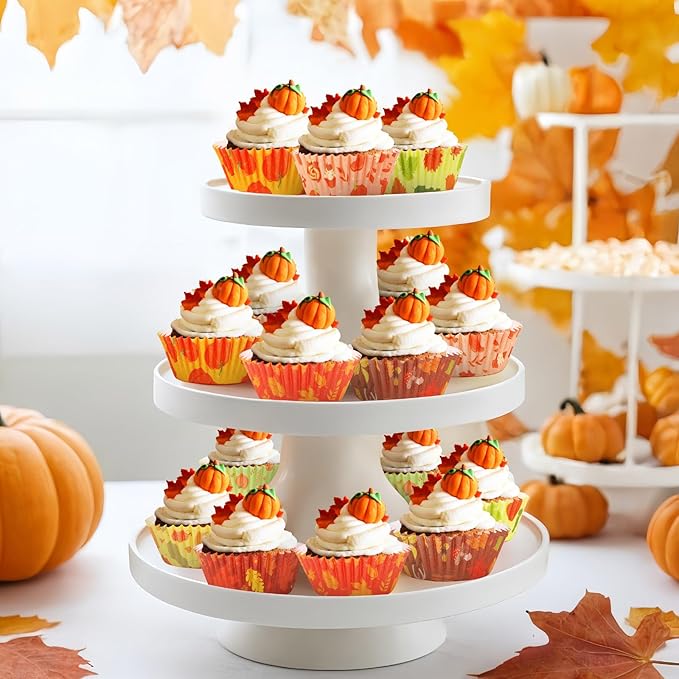 SANNIX 450pcs Fall Cupcake Liners, Thanksgiving Pumpkin Maple Leaf Cake Baking Cups Cupcake