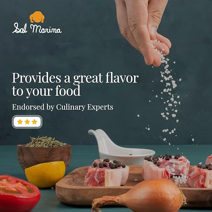 SAL MARINA | Sea Salt & Sea Salt Flower 11oz - Harvested Hand | Kosher Salt 100% Natural - Vegan