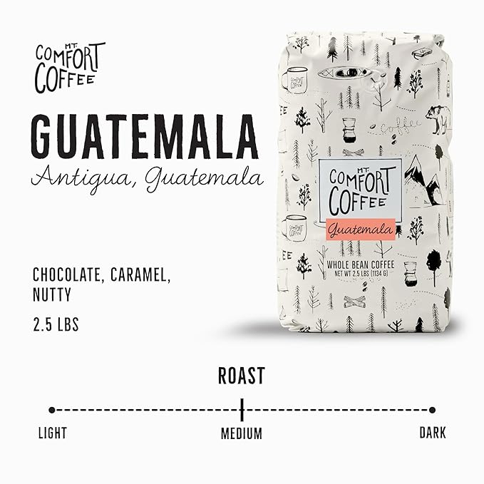 Mt. Comfort Coffee Guatemala Medium Roast, 2.5lb - Sourced From Small, Guatemalan Coffee Farms