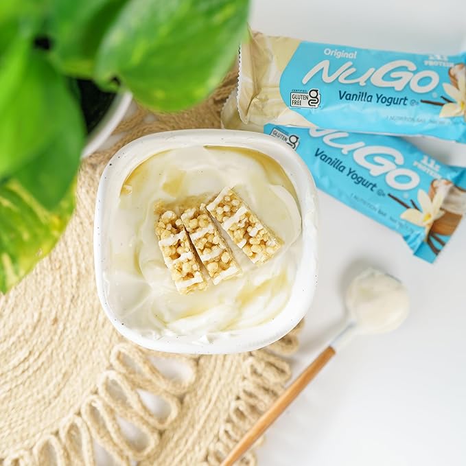 NuGo Original Variety, Vanilla Yogurt 15 bars & NEW! Churro 15 bars, 11g Protein, Gluten Free, 30