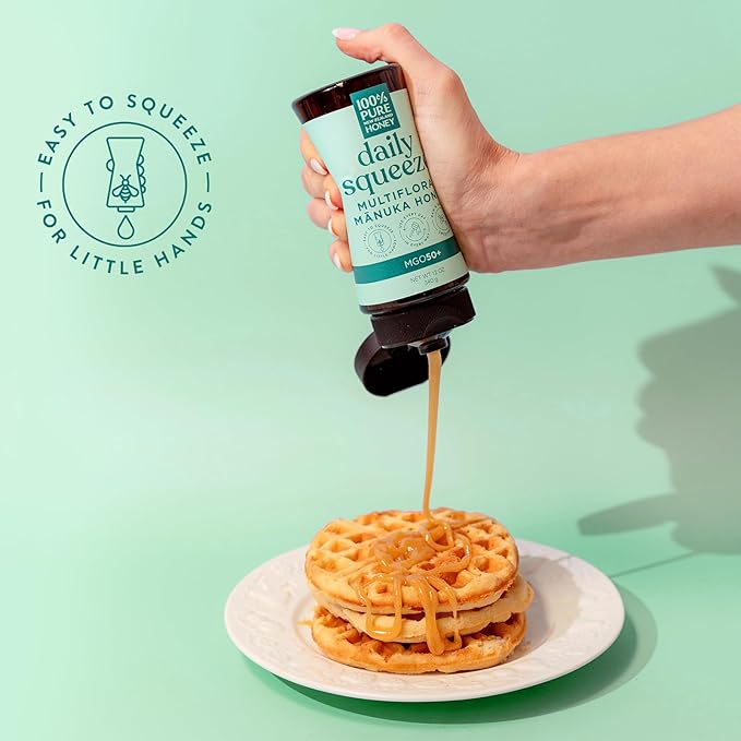 Manuka Honey New Zealand - MGO 50+ Multifloral 100% Pure New Zealand Mānuka Squeezy Honey, Raw