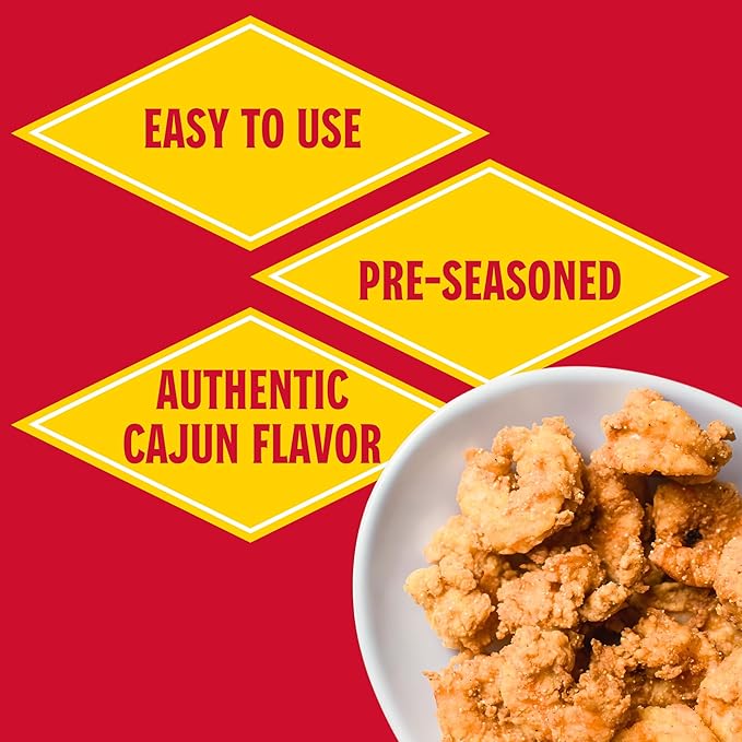 Louisiana Fish Fry Products - Seasoned Shrimp Fry Seafood Batter Mix - Also Great for Oysters and