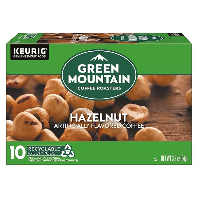 Green Mountain Coffee Roasters Hazelnut, Keurig Single Serve K-Cup Pods, Light Roast Coffee, 60