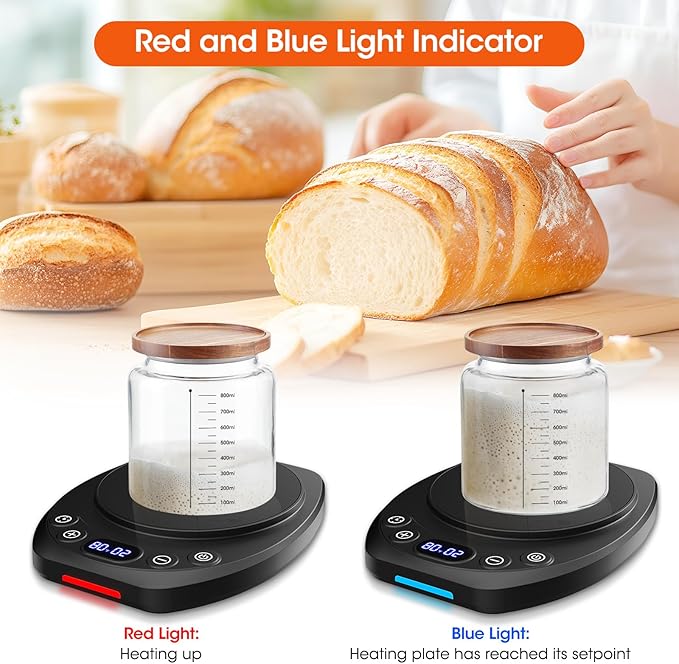MQFORU Upgrade Sourdough Starter Warmer Mat, Precise 1°F Thermostat Control (70-120°F), Smart