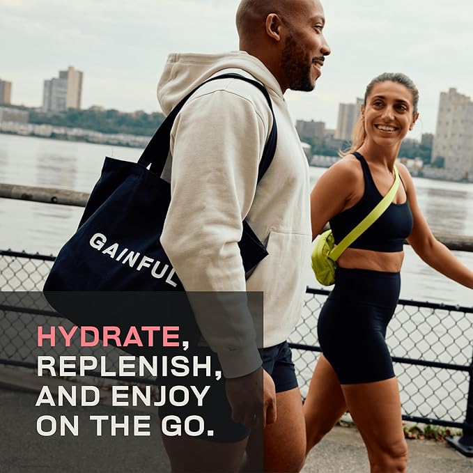 Gainful Hydration Powder Packets, Caffeine Free with Key Electrolytes Magnesium and Sodium, Energy