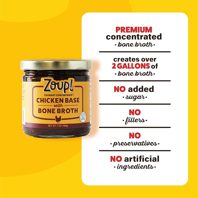 Zoup! Good, Really Good Chicken Bone Broth Culinary Concentrate, 6 Pack, 7 Oz Each