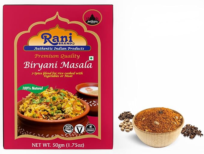 Rani Biryani Masala Curry (7-Spice Blend for Indian Rice Dishes, Pullao/Pilau) 1.75oz (50g) ~ All
