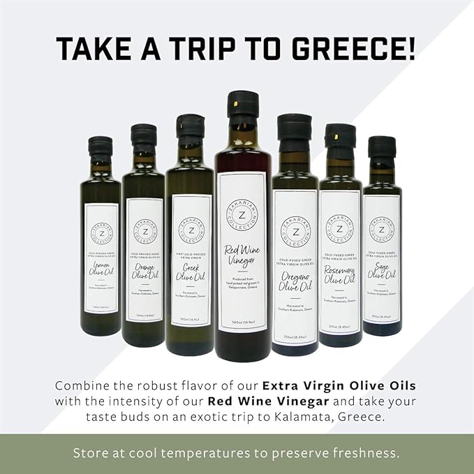 Zakarian: Red Wine Vinegar - Made from Organic Greek Red Grapes - 500 ml - Intense, Refined Flavor
