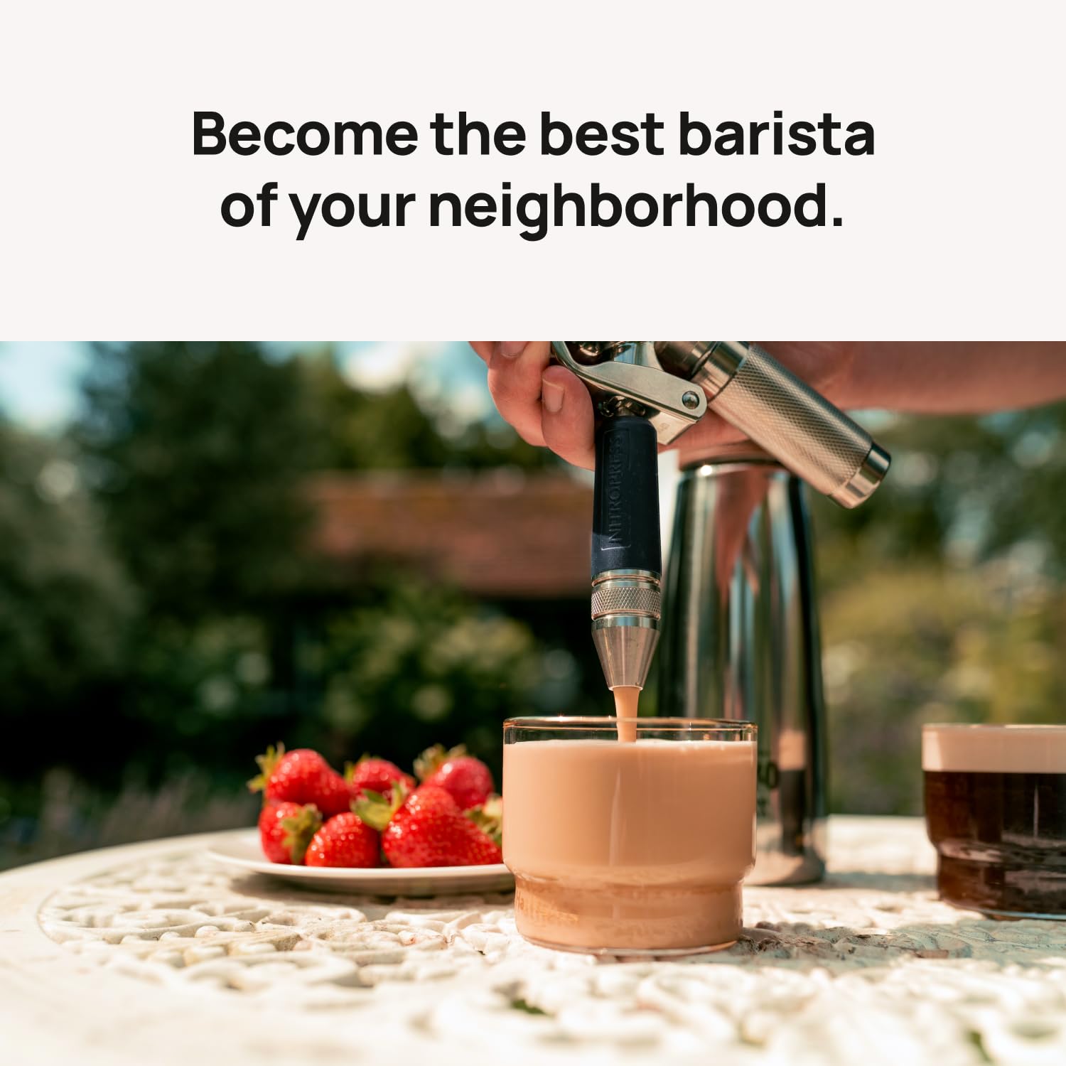 Original NitroPress - Nitro Cold Brew Coffee Maker Kit | Includes 10 Nitrogen Cartridges | Portable