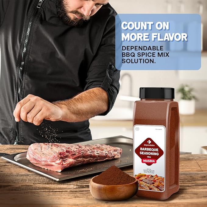 Dependable Food BBQ Spice Mix - 18 oz. Resealable Pouch - Non-GMO, Kosher – Perfect Blend for