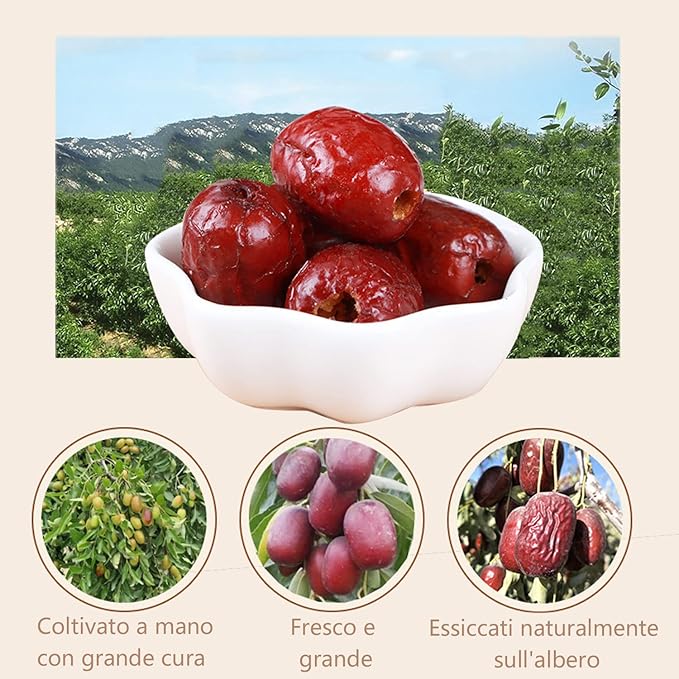 25 Packs of Chinese Crispy Red Dates,Dried Dates Crisp And Unpitted For Snacks And Baking
