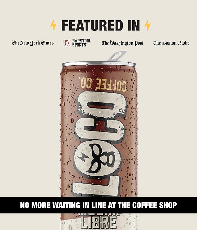 Loco Coffee Mocha Latte 11 Ounce Can, 12 Count | Zero Sugar, 200mg Caffeine | Gluten Free and Dairy