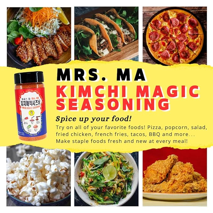 Mrs.MA Korean Kimchi Magic Powder Seasoning Mix 3.5 oz (100g) 1EA - Savory and Spicy Chili Powder