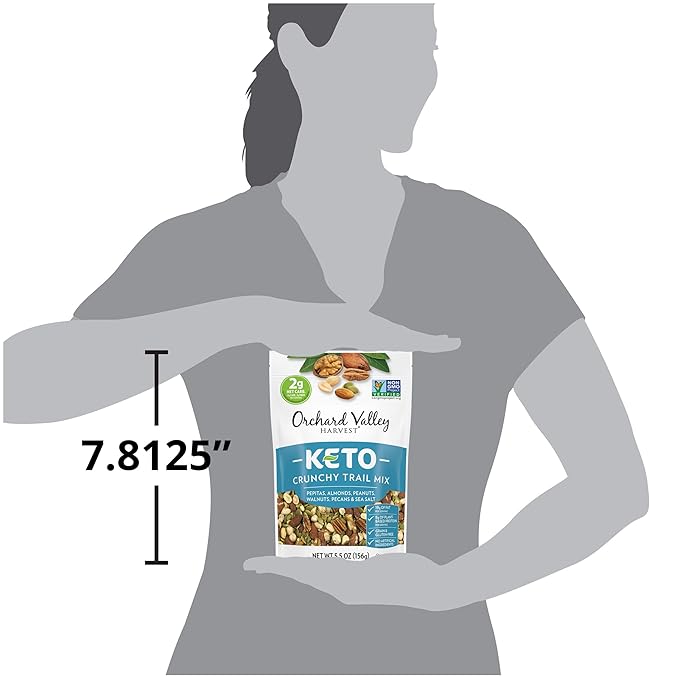 Orchard Valley Harvest Keto Crunchy Trail Mix, 5.5 Ounces (Pack of 6), Pepitas, Almonds, Peanuts