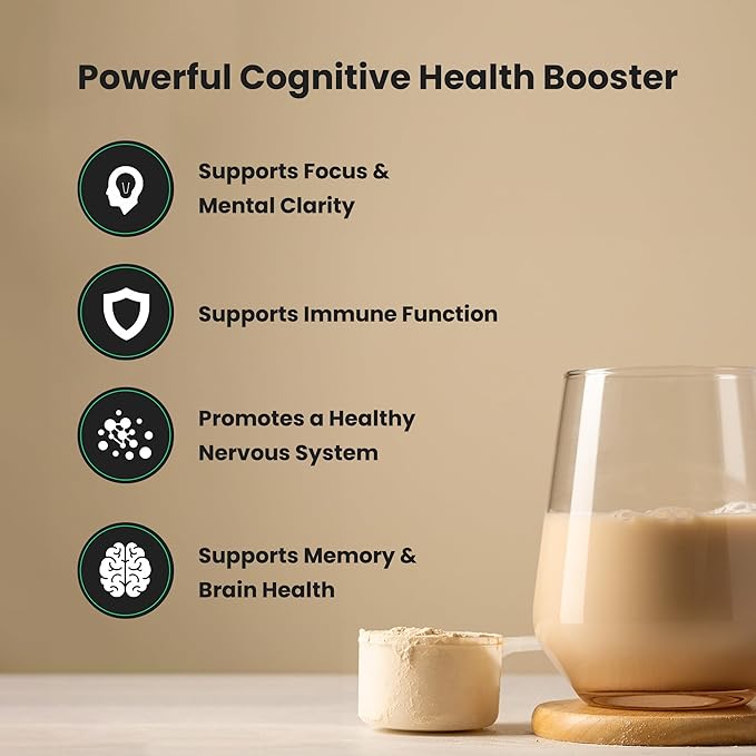 NutraChamps Organic Lions Mane Powder - 2000mg Powerful Nootropic for Memory, Focus, Immune Support