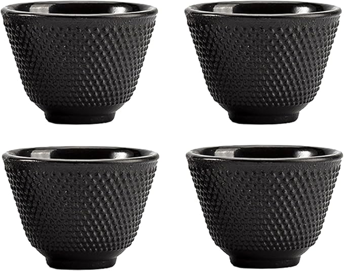 Japanese Cast Iron Tea Cups, Small and Heavy Teacups with no Handles, Japanese Style Cup for