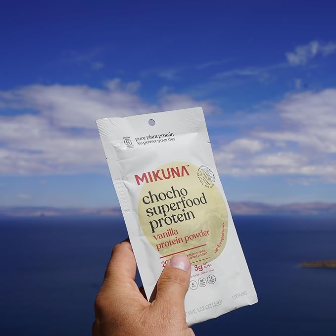 Mikuna Chocho Superfood Protein, Plant-Based Protein Powder, Travel Packs - Vegan, Gluten Free, 3g