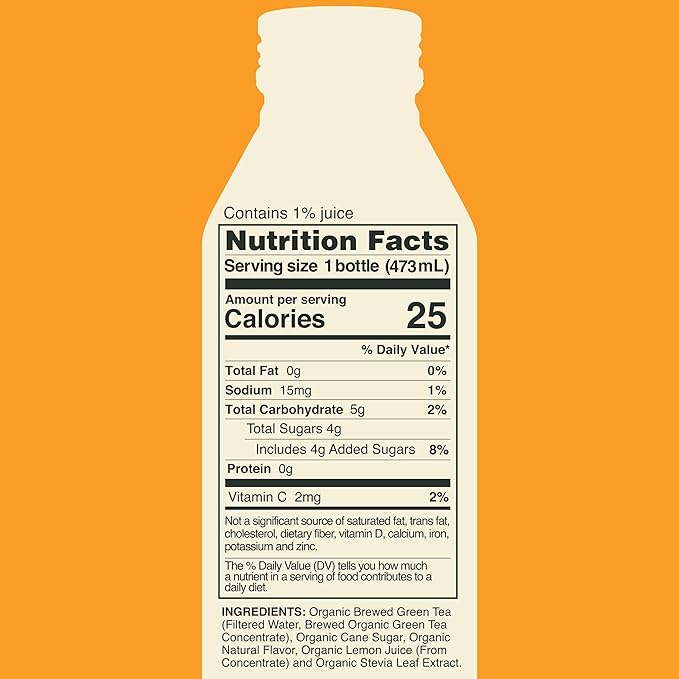 Saint James Iced Tea - Organic Green Tea - Non GMO, Gluten Free, Low Calorie & Low Sugar