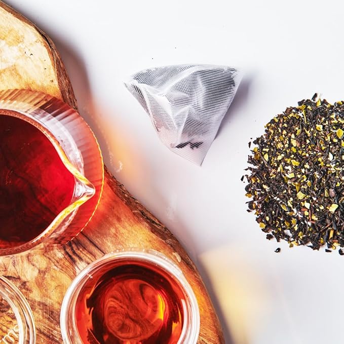 Grace Farms RISE Wellness Organic Tea Blend (100 Enveloped Pyramid Sachets w/ String & Tag) |