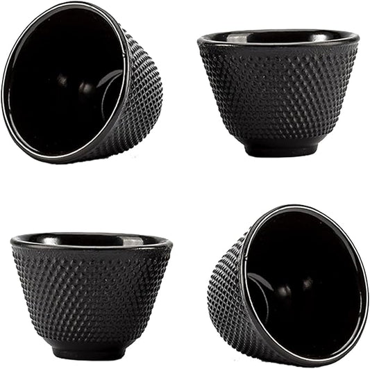 Japanese Cast Iron Tea Cups, Small and Heavy Teacups with no Handles, Japanese Style Cup for