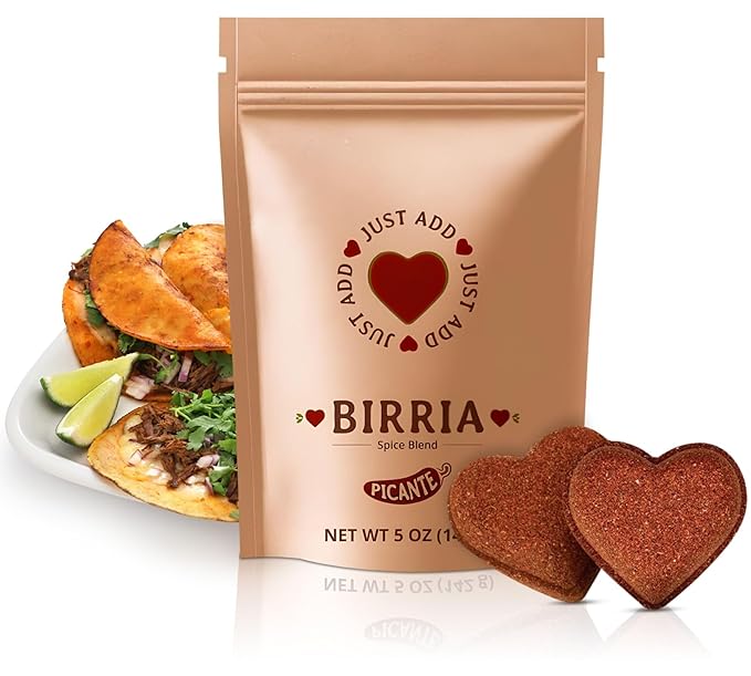 Just Add Luv Authentic Birria Spice Bomb Seasoning Medium (Picante) - Mexican Spice Mix w/Chiles