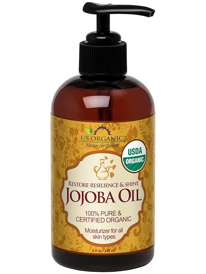 US Organic Jojoba Oil, USDA Certified Organic,100% Pure & Natural, Cold Pressed Virgin, Unrefined