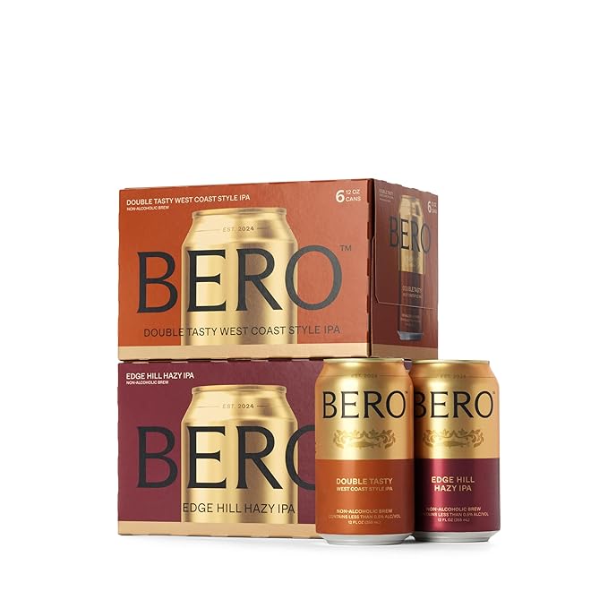 BERO IPA Variety Pack Non-Alcoholic Beer, 12-Pack Hoppy IPA-Style Craft Brew, NA Beer by Tom
