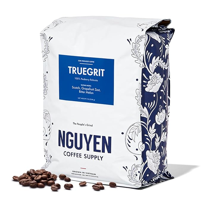 Nguyen Coffee Supply - Truegrit Robusta: Medium Roast Whole Coffee Bean, Vietnamese Single Origin