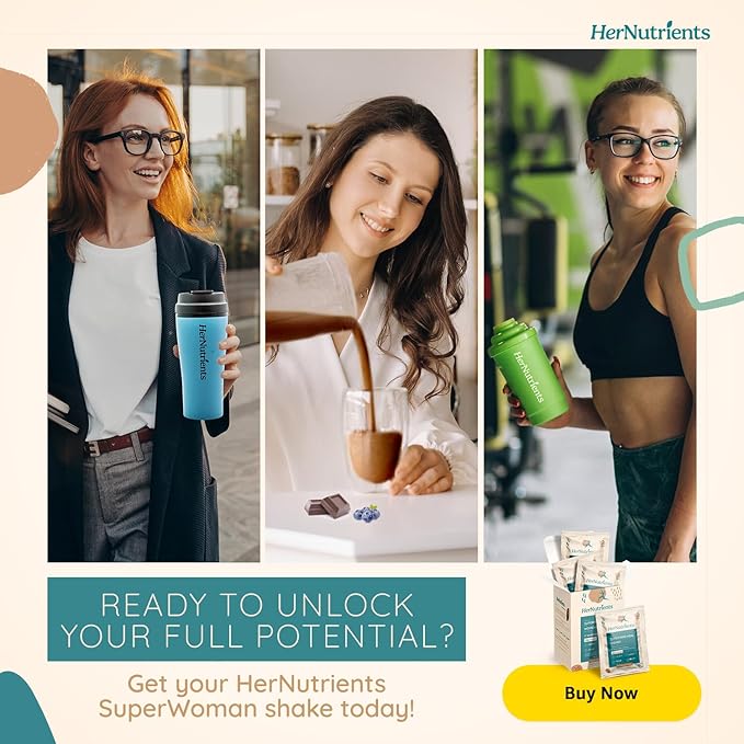 SuperFood Meal Replacement for Women - All-In-One Protein Powder with Greens & Vitamins & Collagen