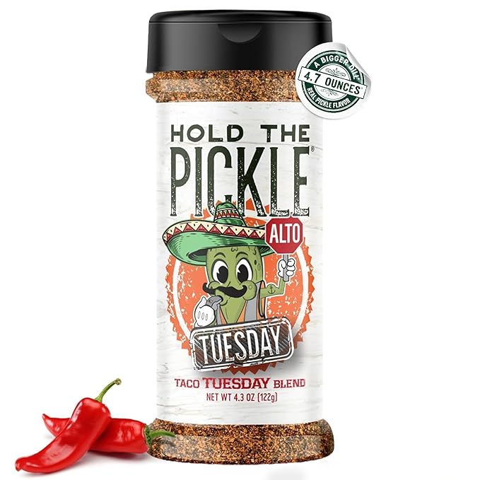 Hold The Pickle Tex Mex Pickle Seasoning - For Popcorn, Cooking - TexMex Flavored Dill Pickles