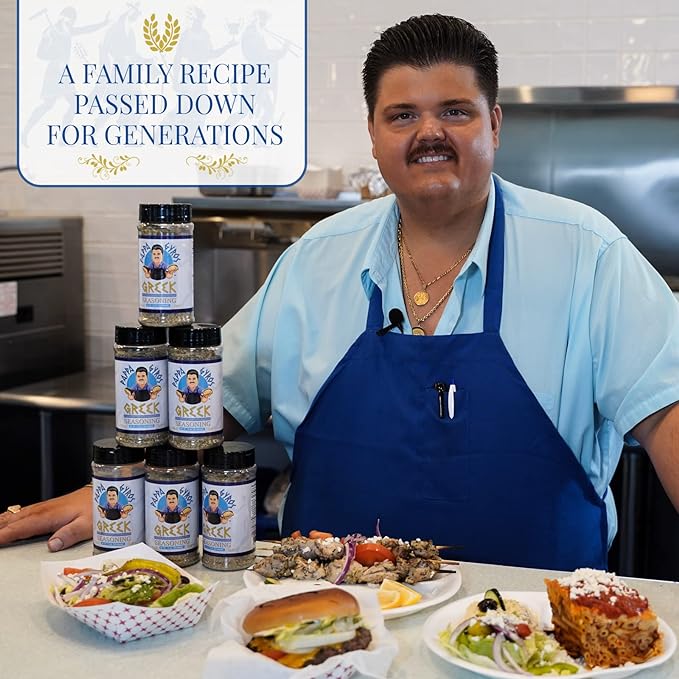 Pappa Gyros All Purpose Greek Seasoning Blend No MSG | Large Shaker 7.5 Oz | Authentic
