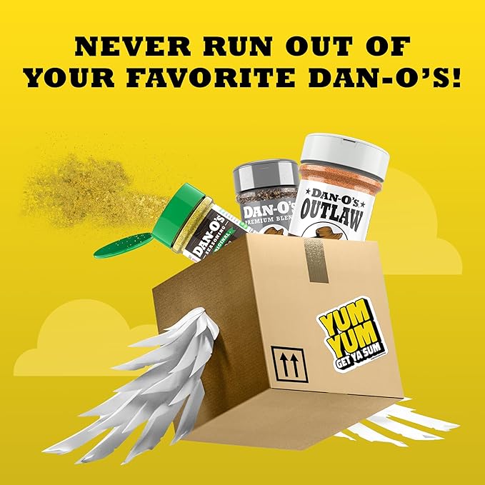 Dan-O's Outlaws Butter Steak Seasoning, 6.9 oz Bottle, All Purpose Seasoning for Steak, Chicken