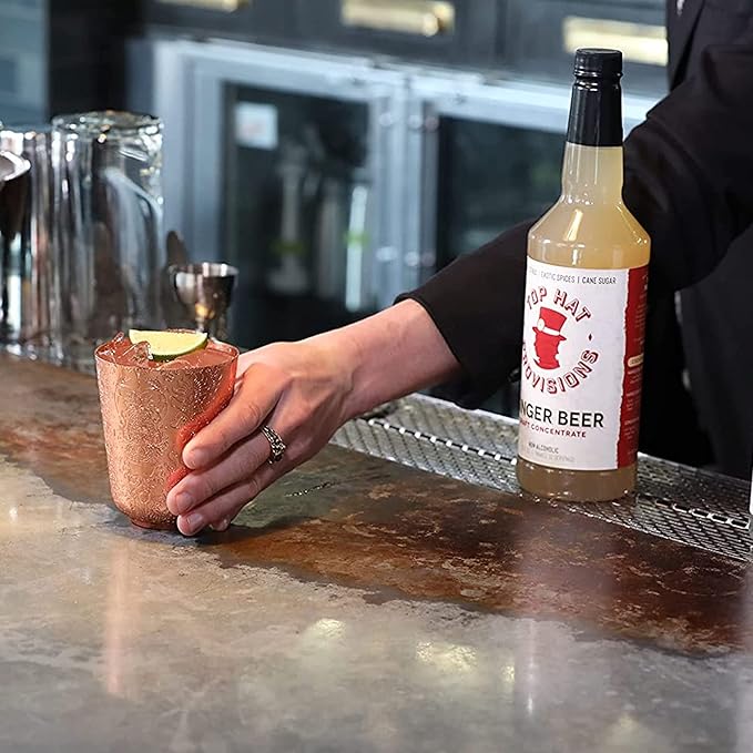 Top Hat Original Ginger Beer Syrup - Spicy Ginger Syrup for Soda Makers - Makes 32 Craft Sodas