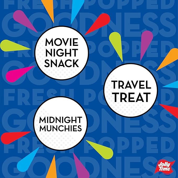 Jolly Time The Big Cheez, Cheddar Cheese Microwave Popcorn, 3.2oz Sharing Bag, 3 Bags Per Carton