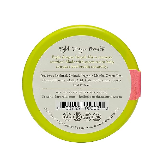 SEN CHA Naturals Green Tea Mints (Pink Dragonfruit, 1.2oz (Pack of 6))