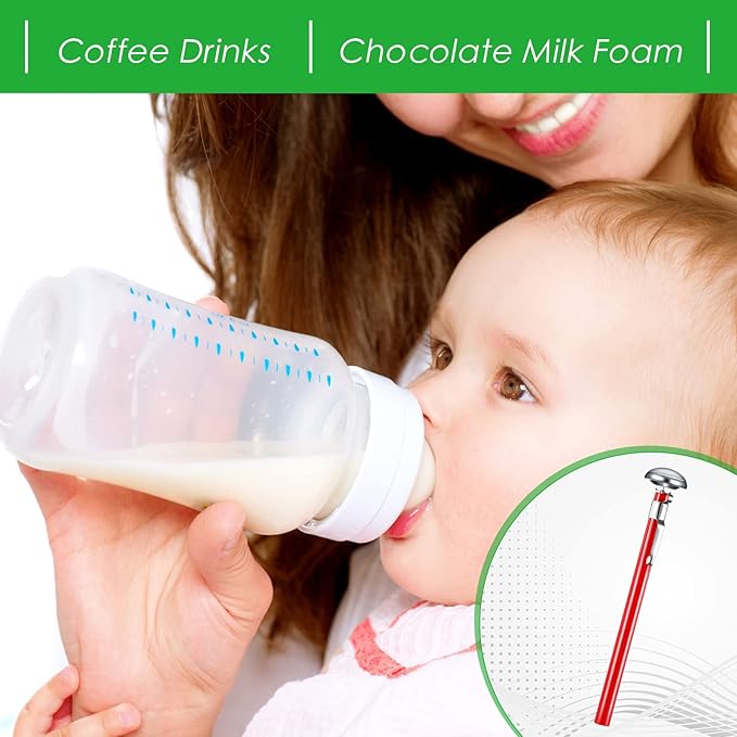 Xuhal 3 Pcs Stainless Steel Kitchen Thermometer with 5 Inch Long Stem 1 Inch Dial Thermometer Milk